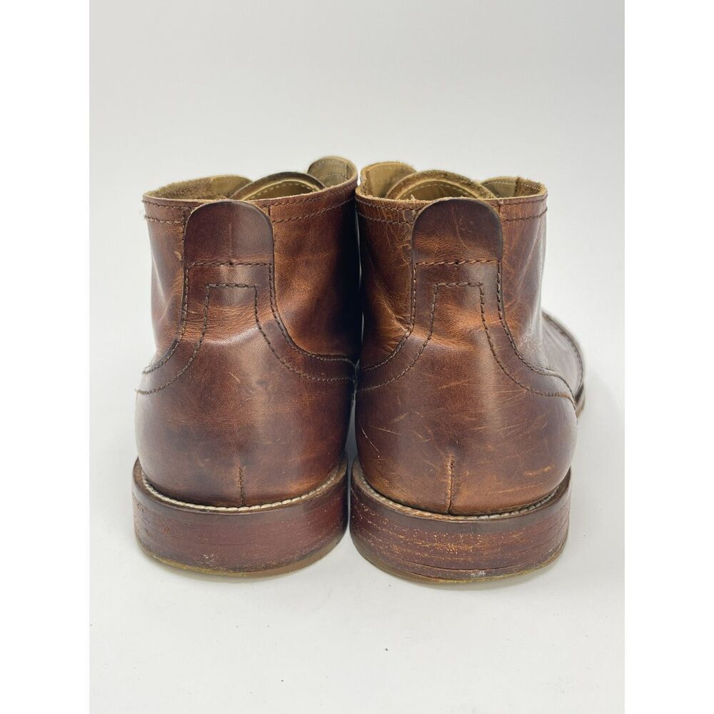 J. Shoes Monarch Brown Leather Lace-Up Plain Toe Shoes Chukka Boots Men's US 9.5 - Picture 8 of 16
